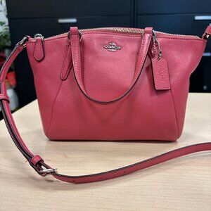 Coach Bright Pink Leather Kelsey Satchel